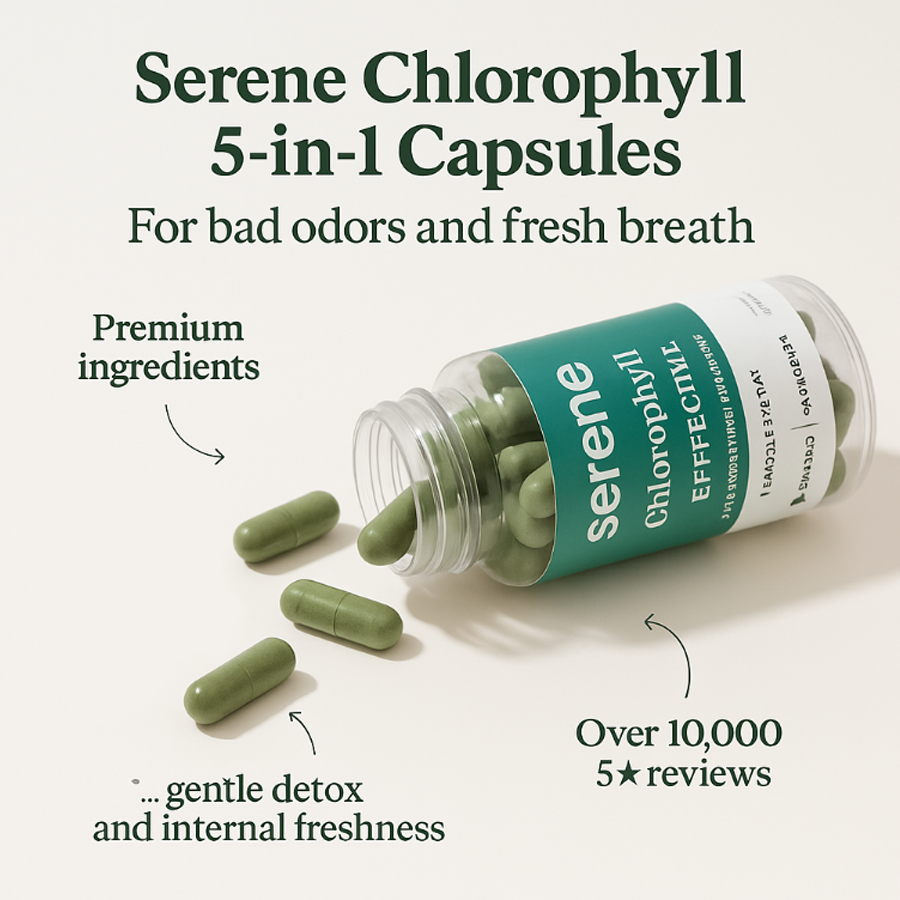 Serene™ Chlorophyll 5-in-1 Capsules